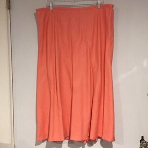 Emma James Peach Linen fit and flare skirt